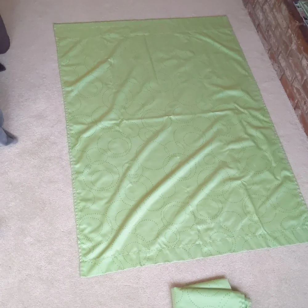 Green black out curtains/panels